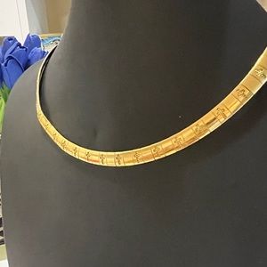 Gold Tone with cross accents 18” inches long necklace.